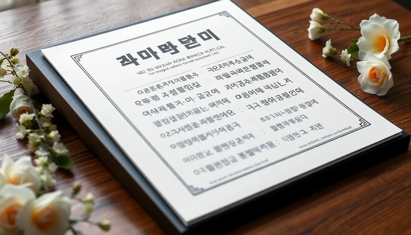 장례식 통지문 양식과 발송 시기 완벽 가이드 2026