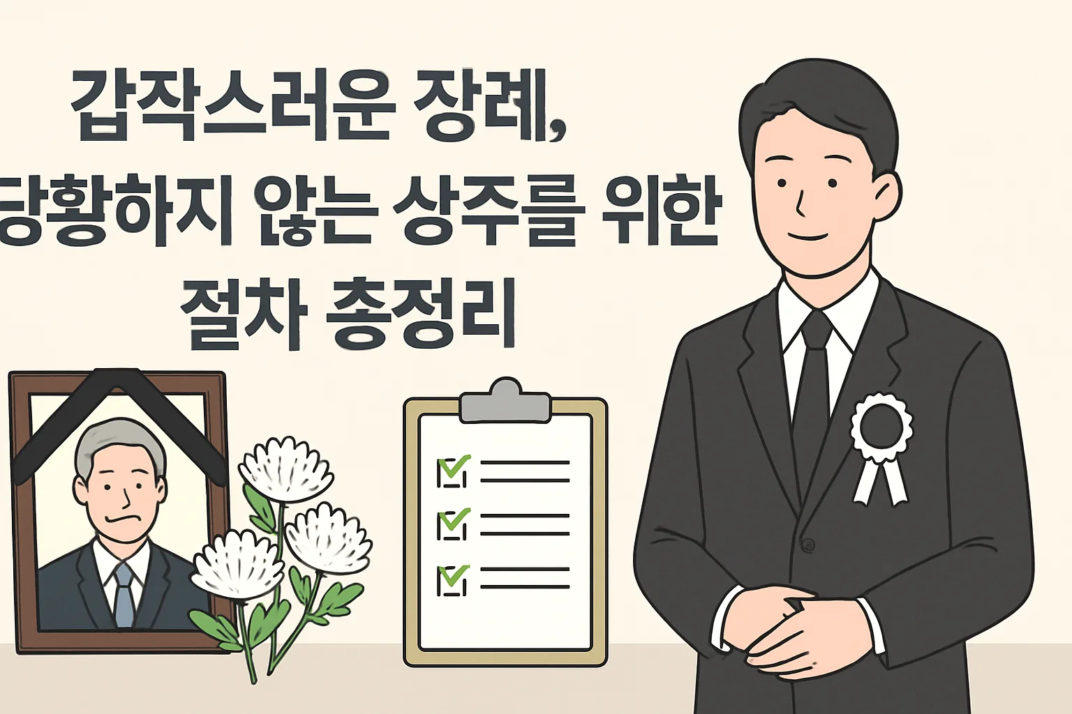 갑작스러운 장례, 당황하지 않는 상주를 위한 절차 총정리
