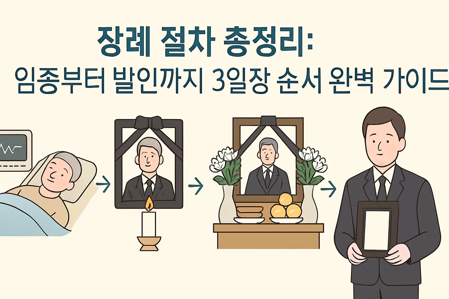 장례 절차 총정리: 임종부터 발인까지 3일장 순서 완벽 가이드