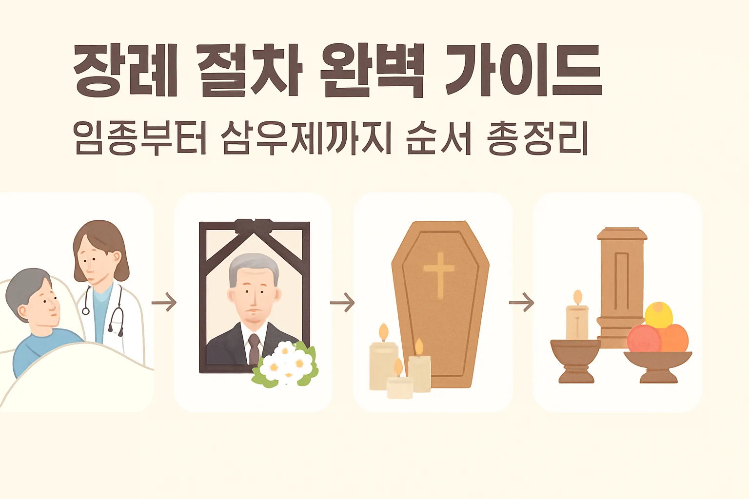 장례 절차 완벽 가이드: 임종부터 삼우제까지 순서 총정리