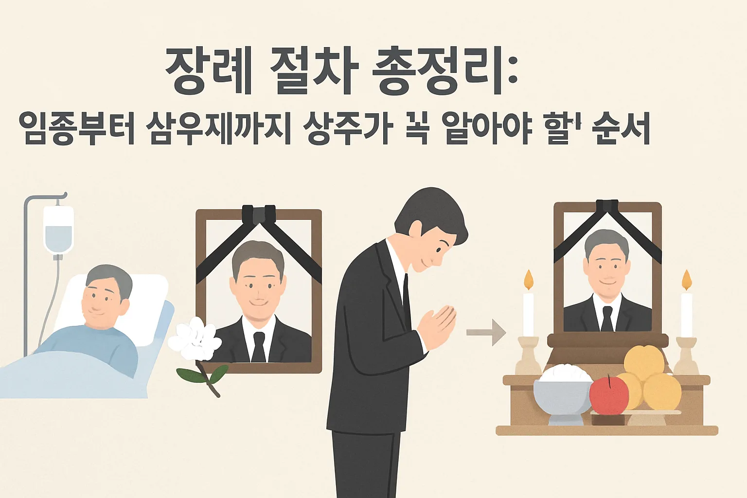 장례 절차 총정리: 임종부터 삼우제까지 상주가 꼭 알아야 할 순서