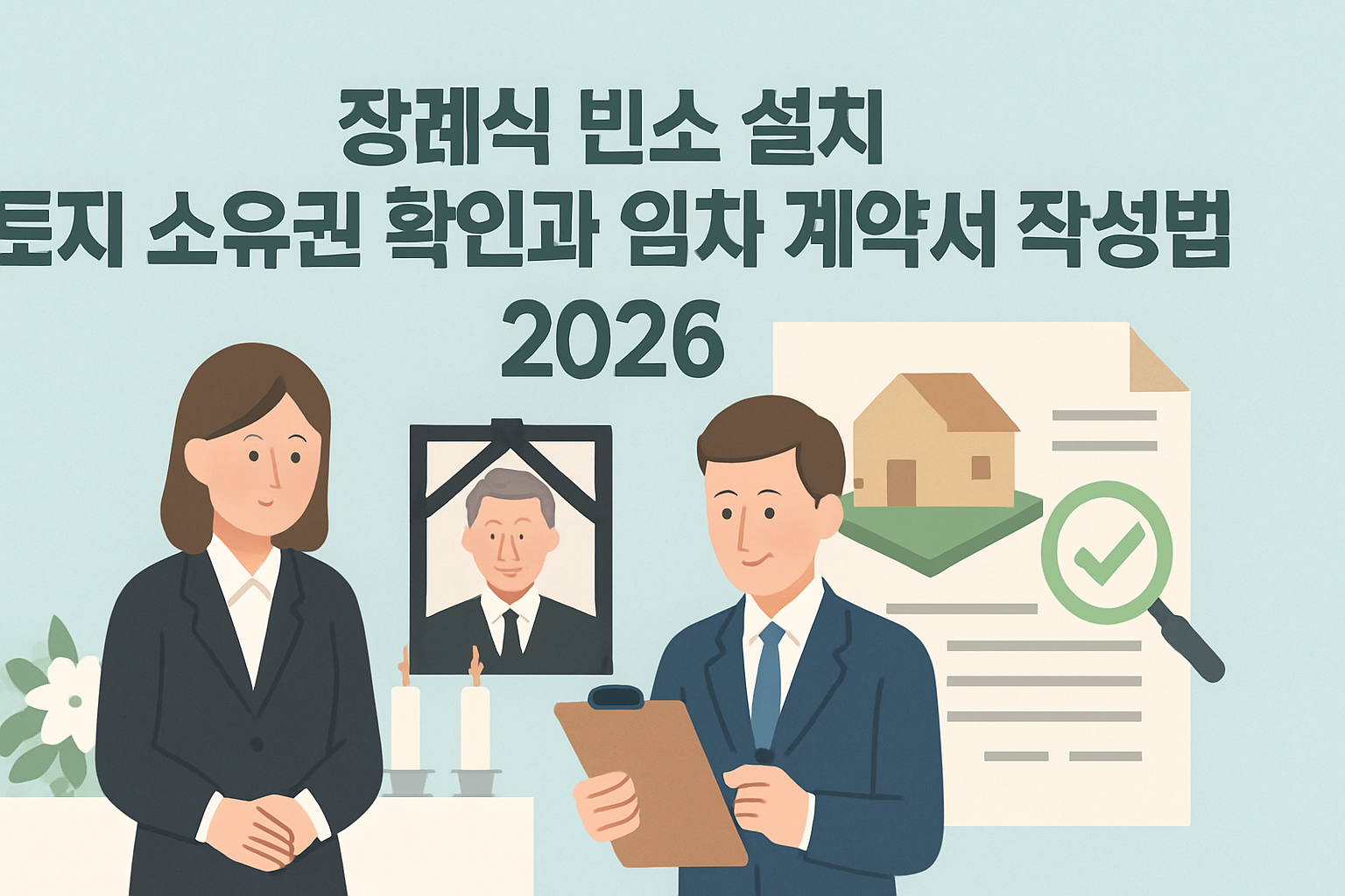 장례식 빈소 설치 토지 소유권 확인과 임차 계약서 작성법 2026
