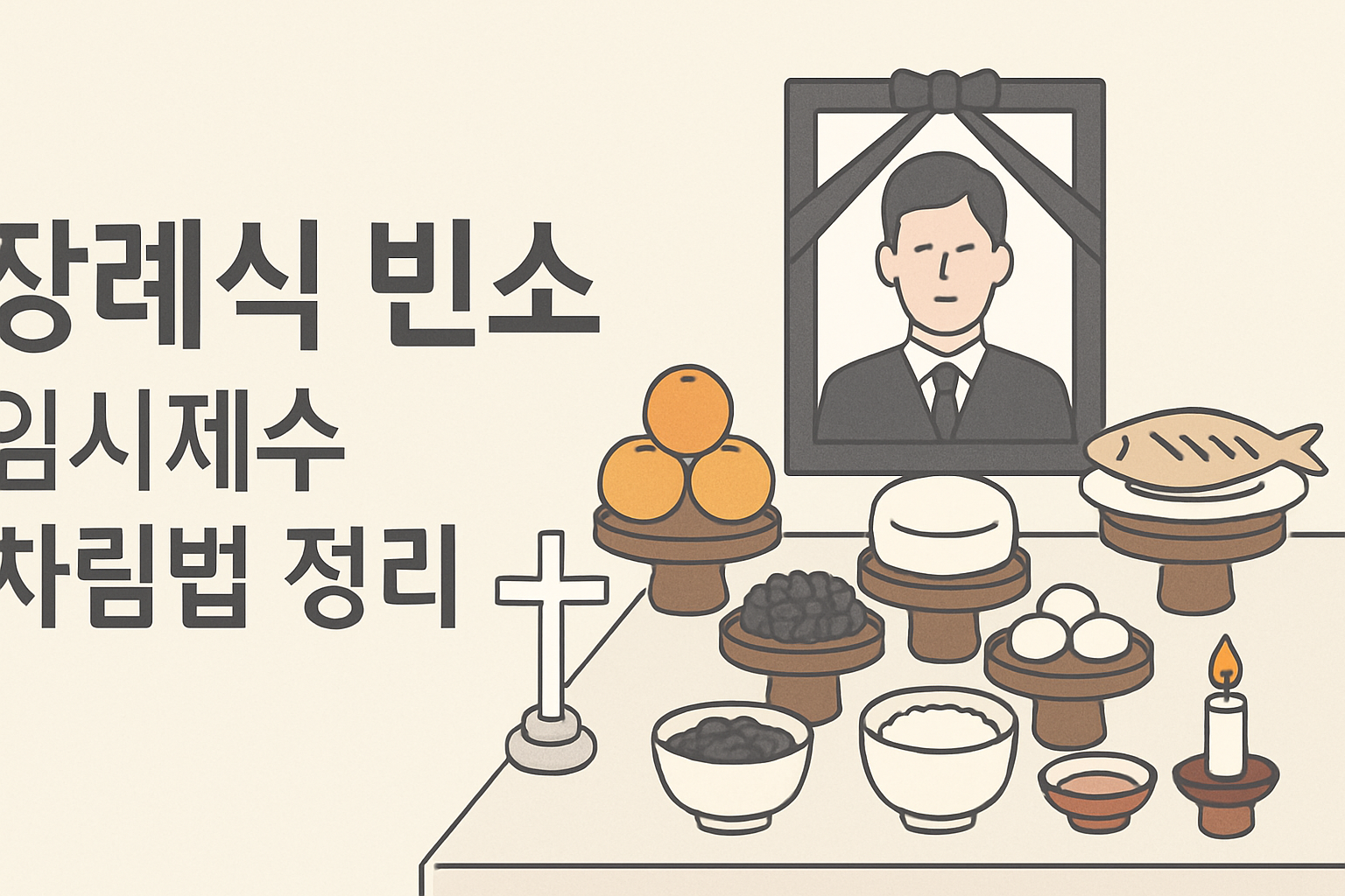 장례식 빈소 임시제수 차림법 정리