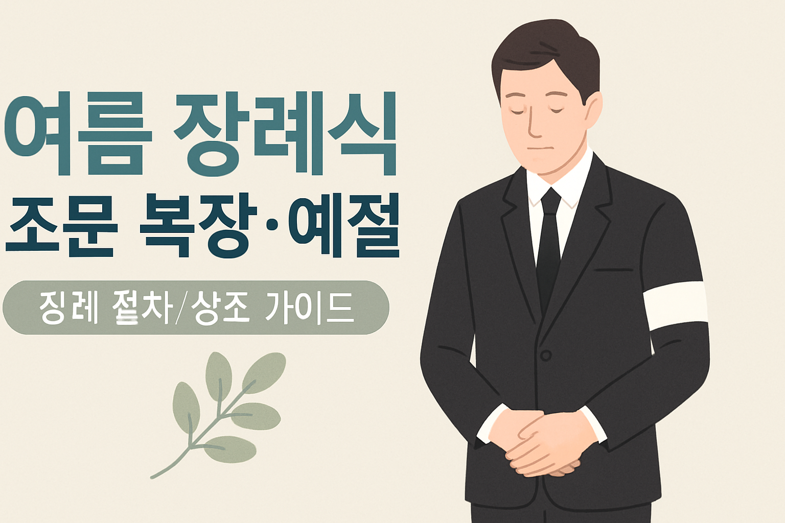 여름 장례식, 반팔에 샌들 신어도 될까? 조문 복장·예절 이것만 기억하세요**
