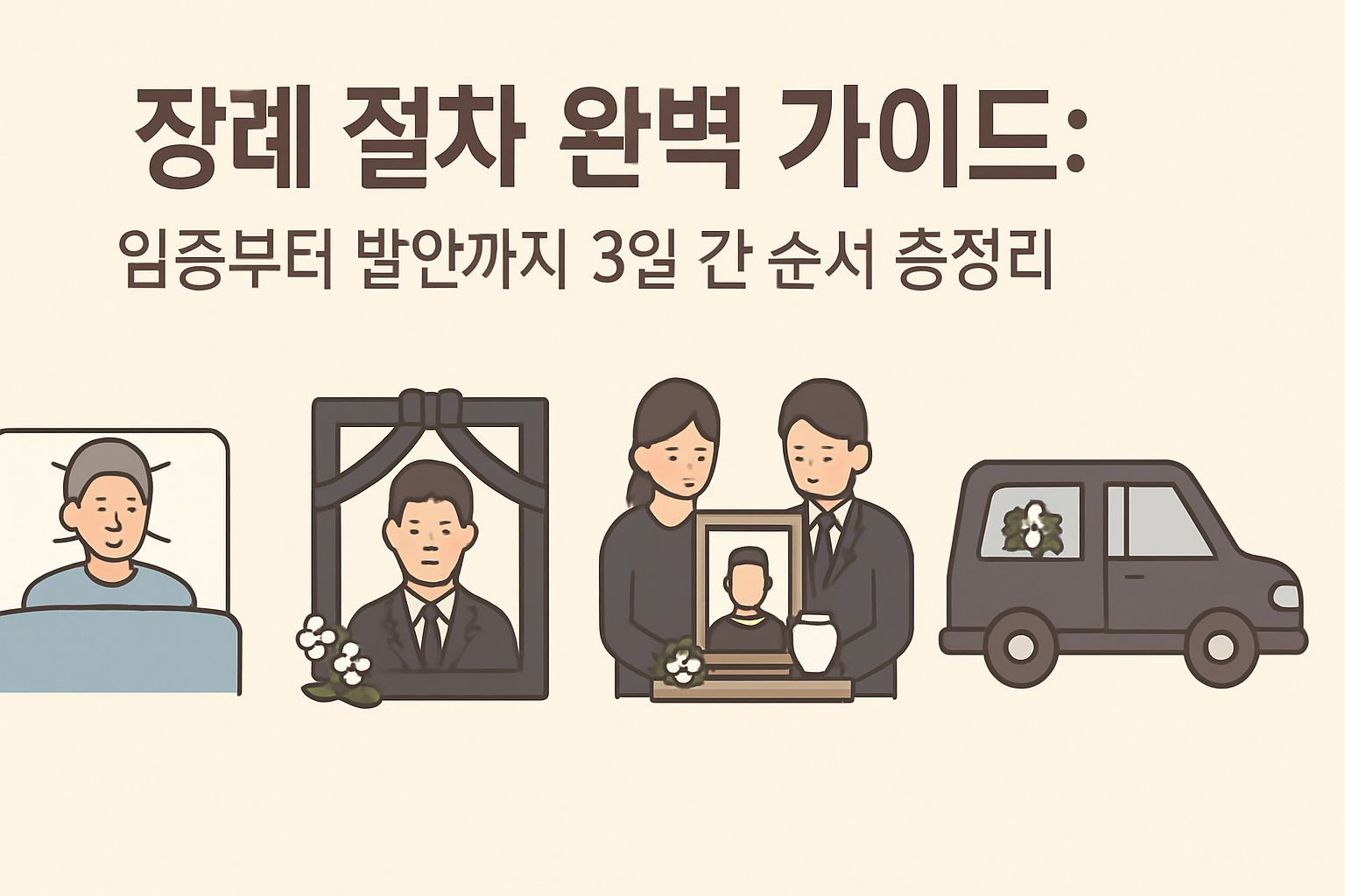 장례 절차 완벽 가이드: 임종부터 발인까지 3일간 순서 총정리