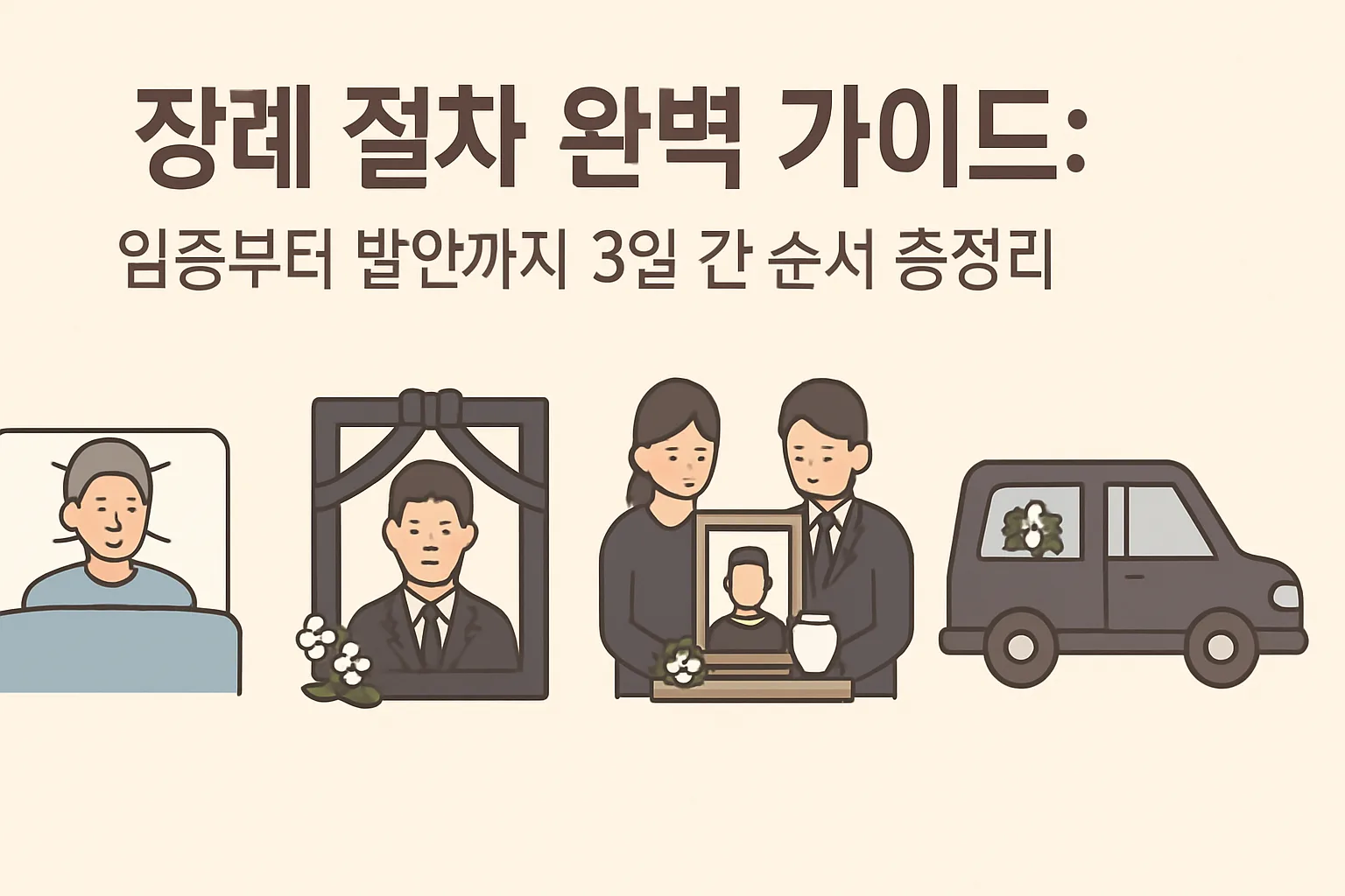장례 절차 완벽 가이드: 임종부터 발인까지 3일간 순서 총정리