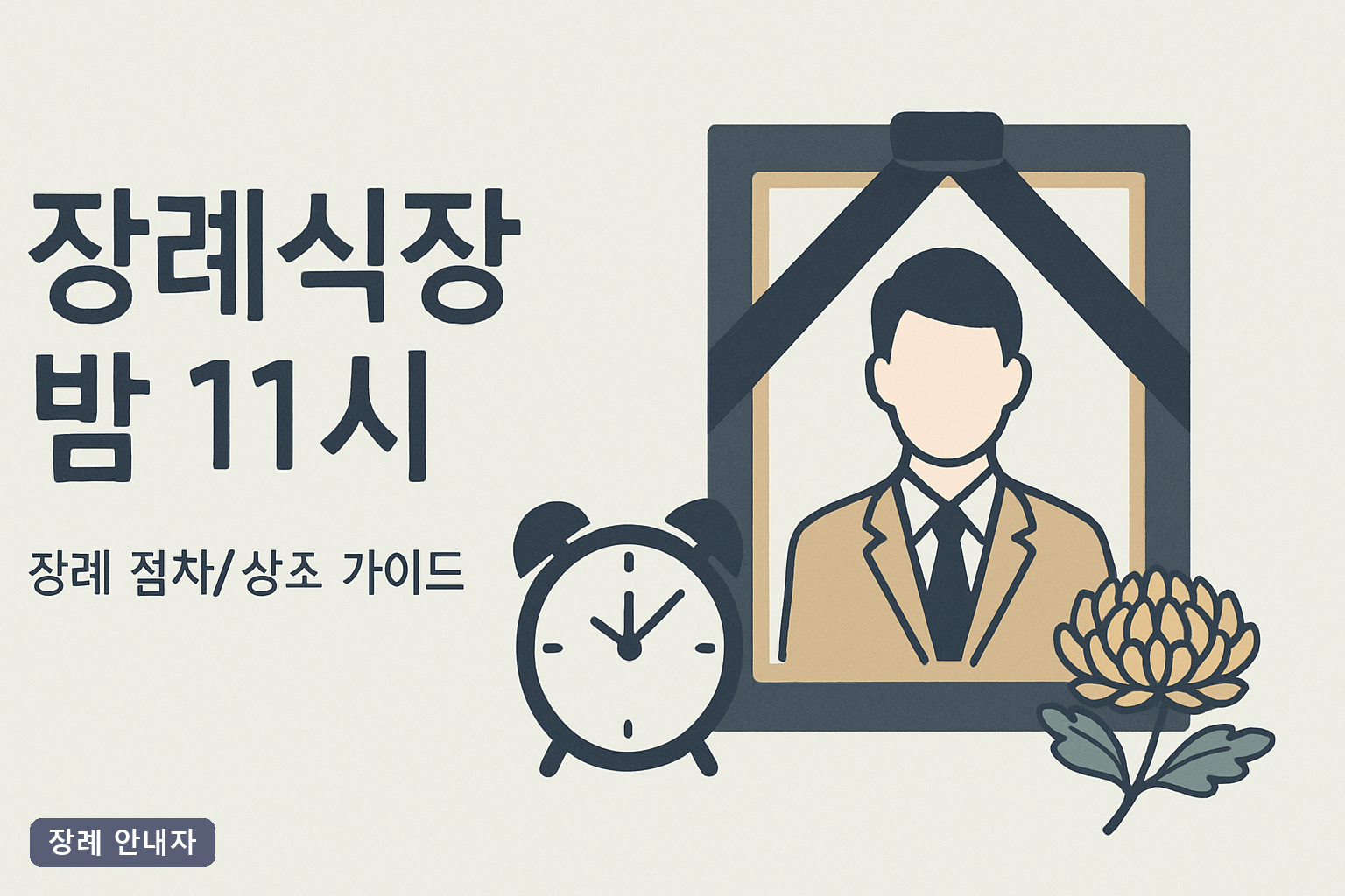 장례식장 밤 11시 조문 가도 될까 (기준 총정리)