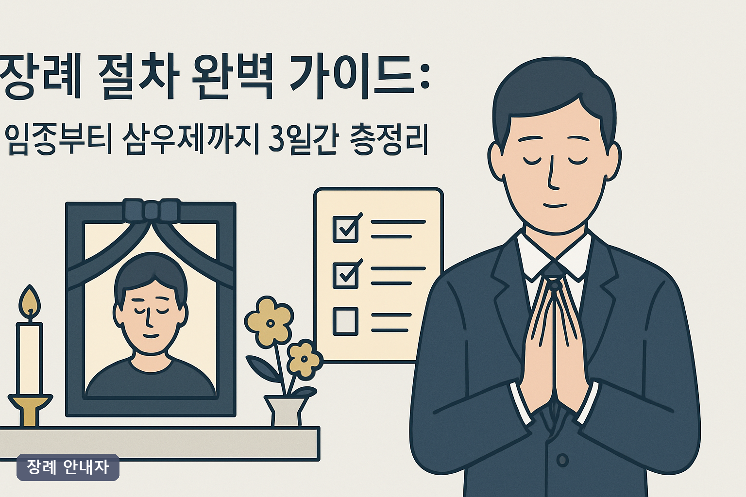 장례 절차 완벽 가이드: 임종부터 삼우제까지 3일간 총정리