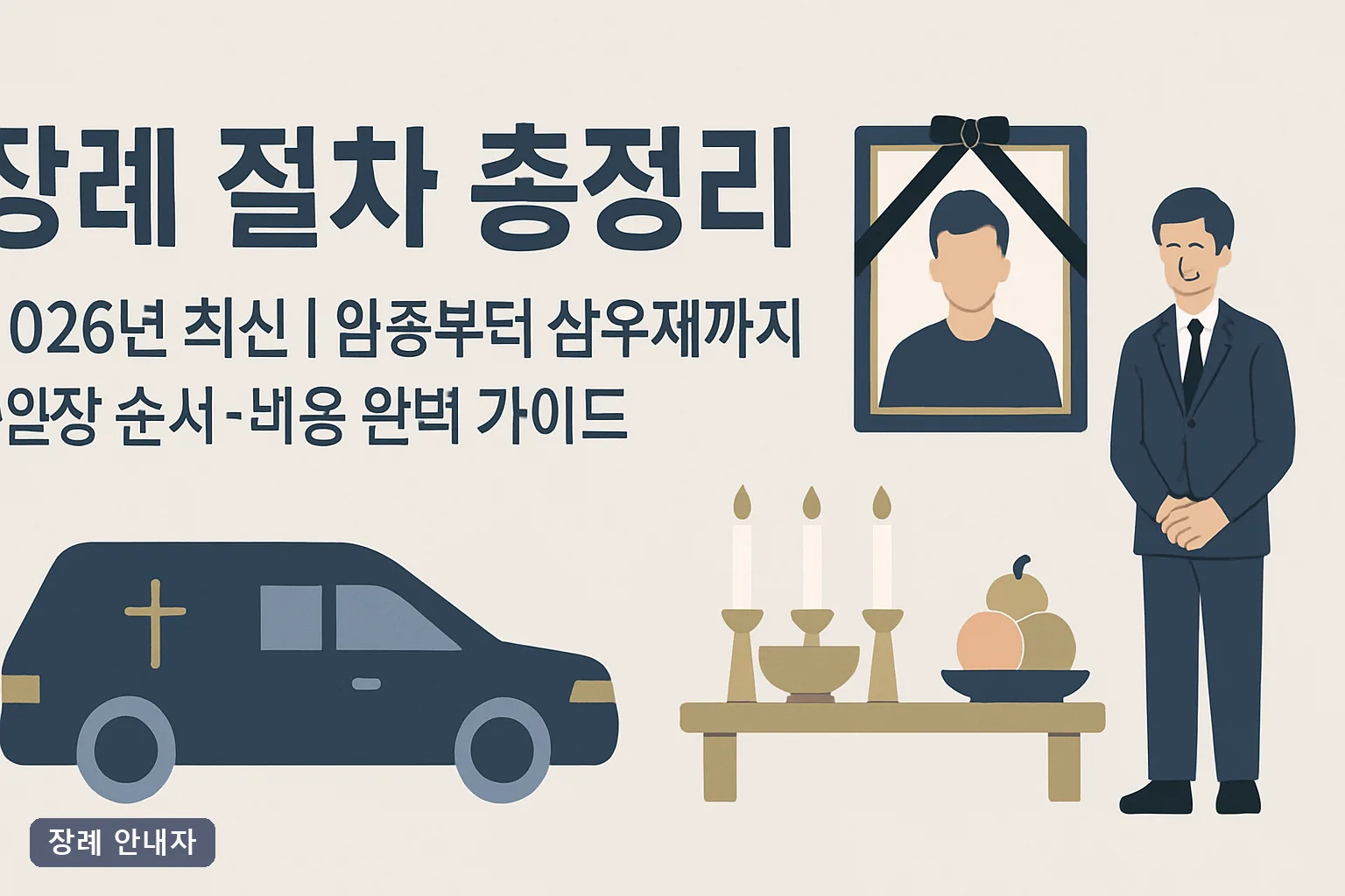 장례 절차 총정리 2026년 최신｜임종부터 삼우제까지 3일장 순서·비용 완벽 가이드