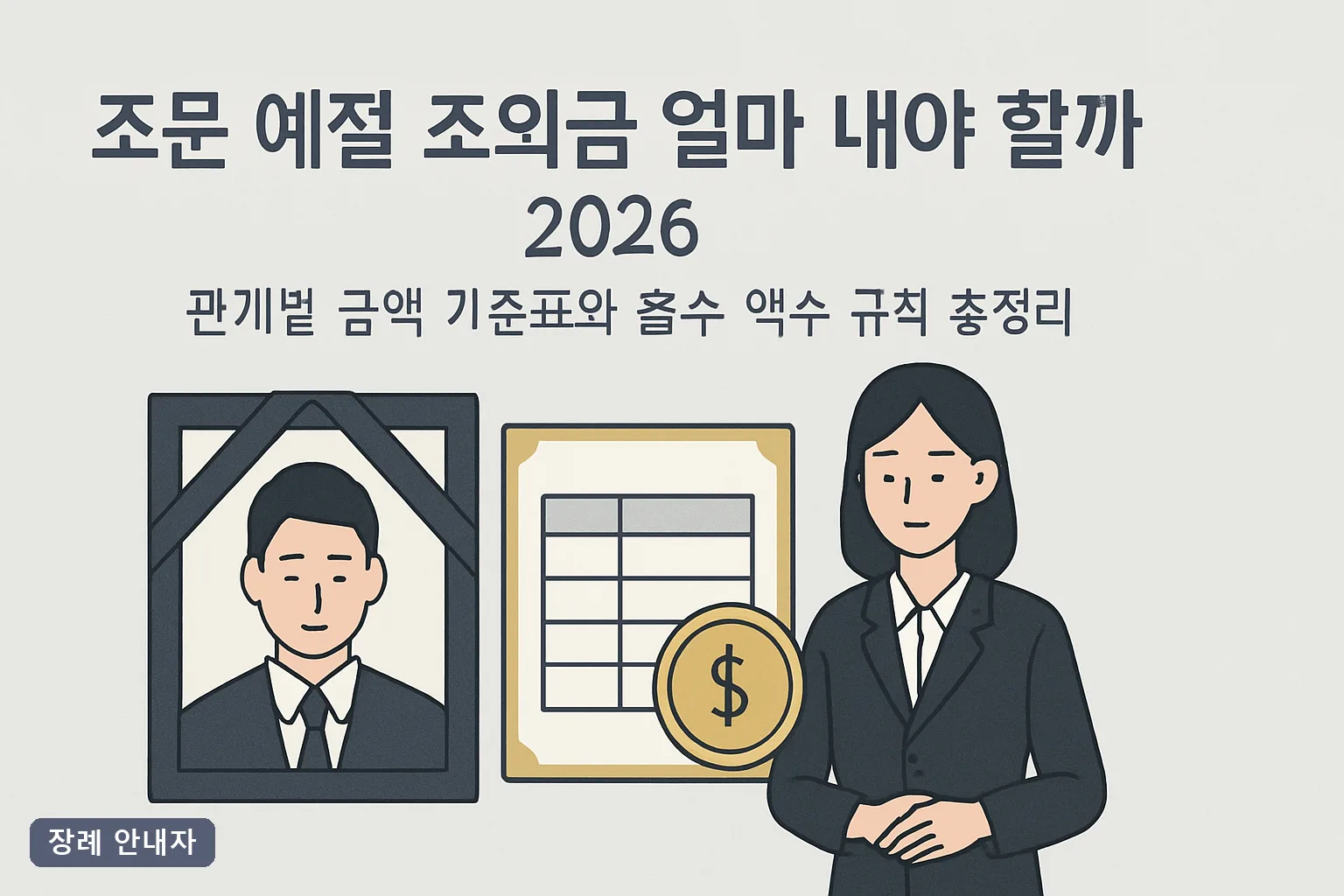 조문 예절 조의금 얼마 내야 할까 2026 관계별 금액 기준표와 홀수 액수 규칙 총정리