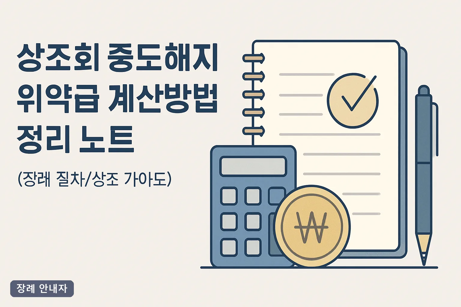 상조회 중도해지 위약금 계산방법 정리 노트 2026｜해약환급금 공식·회차별 환급률 총정리