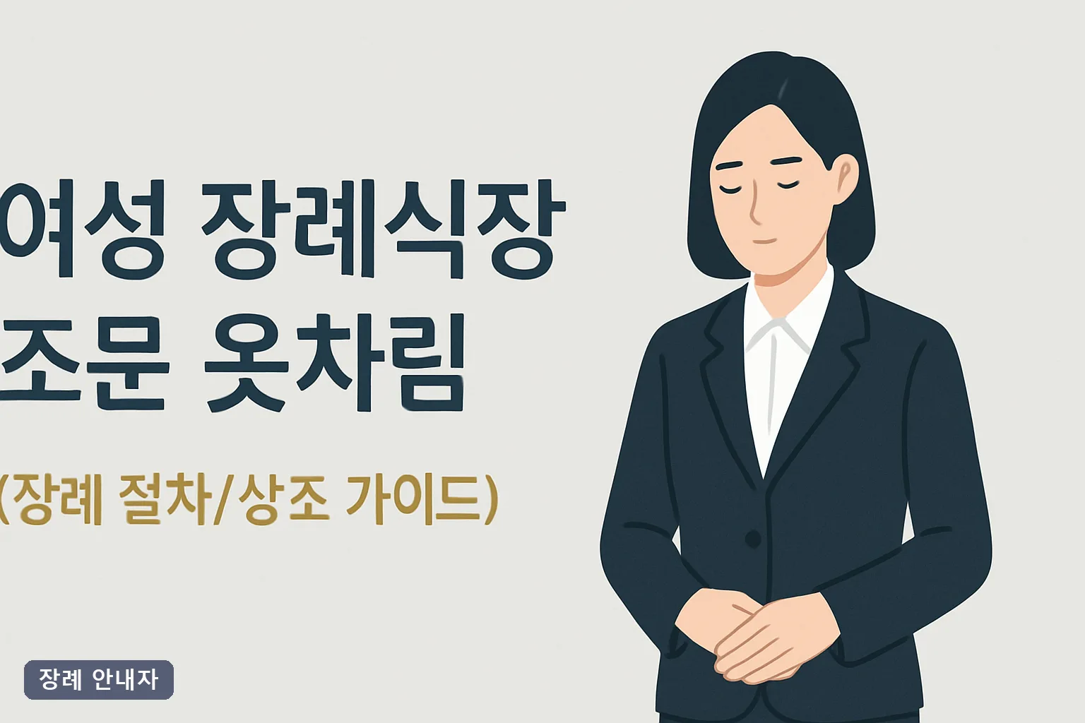 여성 장례식장 조문 옷차림 총정리 2026｜계절별 복장부터 스타킹·구두까지 실수 없이